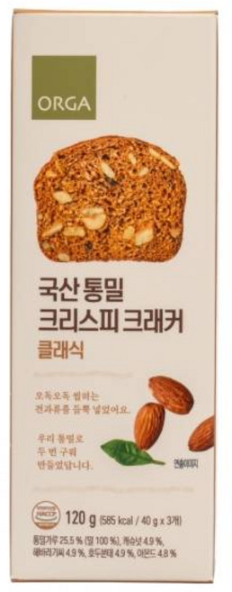올가홀푸드 통밀 크리스피 크래커 클래식, 120g, 1개