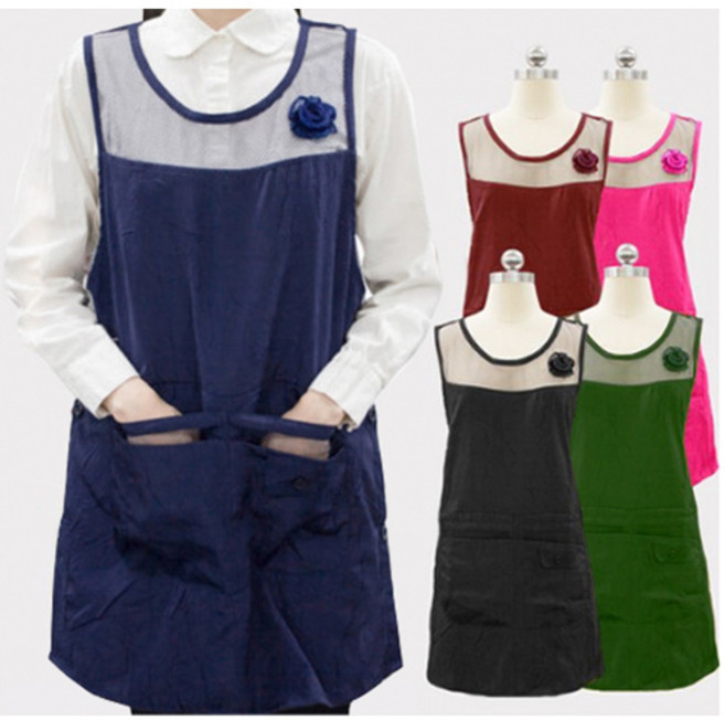 꼬레하우씨 여름앞치마 코코 망사 앞치마, 핑크, 1개