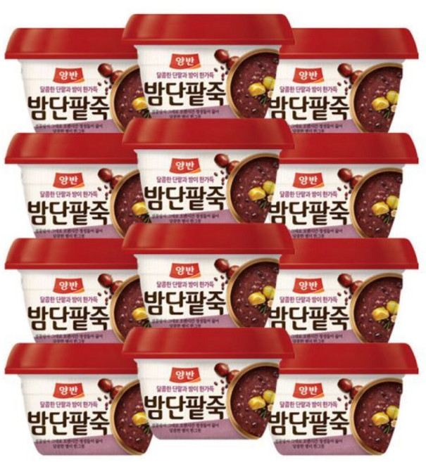 동원 양반 밤단팥죽 285g x 12개 어르신 아침 즉석 식사 건강 음식 선물