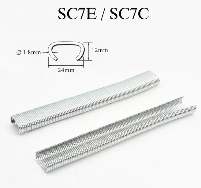 호환 1000PCS C 형 손톱 C17 C24 SC7E/SC760 네일 건 설치 아연 도금 철 C 링 네일 치킨 버드 애완 동물 케, 01 C24 1000pcs