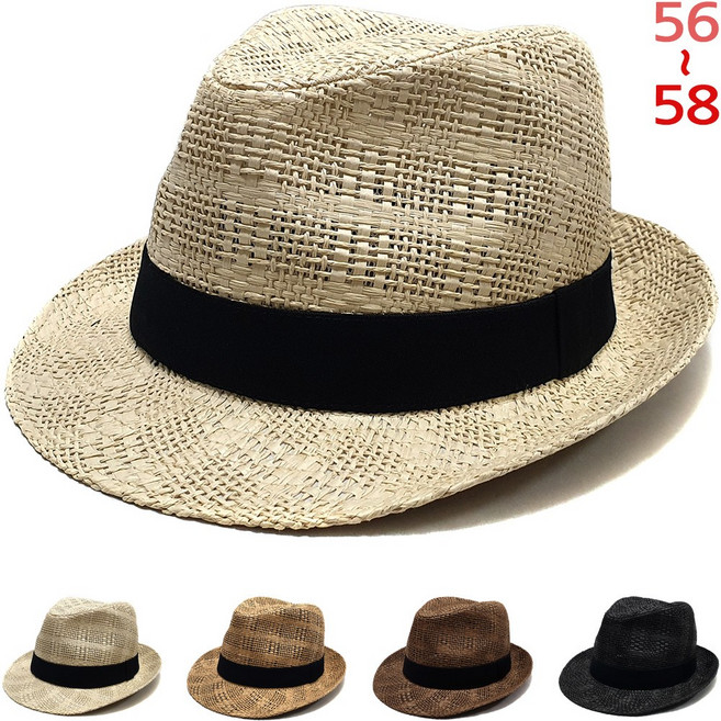 이럭셔리클럽 중절모 페도라 햇 남자 여자 시원한 여름 모자-CAP250308