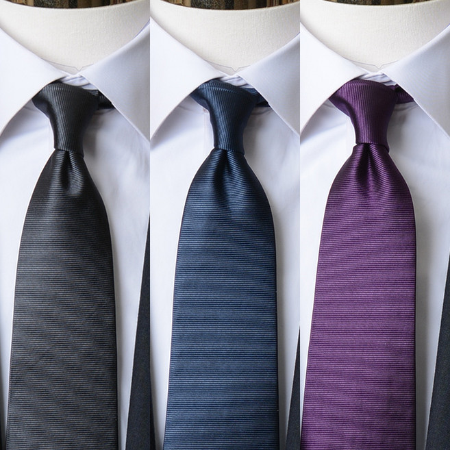 실크 100% 프리미엄 솔리드넥타이