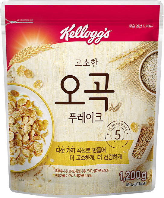 켈로그 고소한 오곡 푸레이크, 1.2kg, 1개