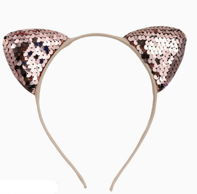 스팡클 고양이머리띠, 1개, 라이트브라운