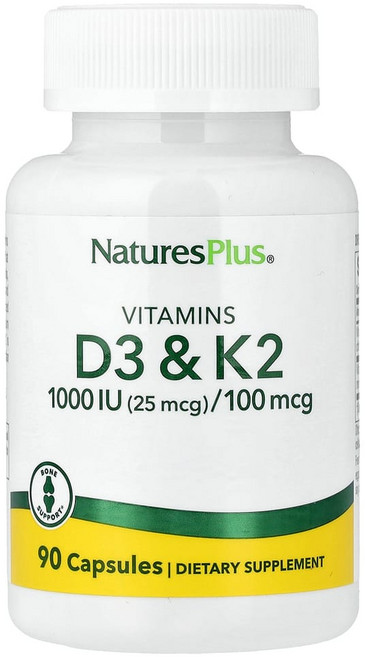 네이처스플러스 비타민D3 플러스 비타민K2 캡슐 90정, 1개