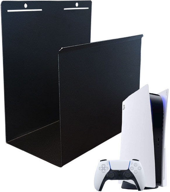 티라미슈 플스5 거치대 플스5슬림 받침대 플스5프로 거치대 아트월 무타공 설치 벽걸이 게임기 브라켓, 플스5슬림 디지털 에디션, 블랙