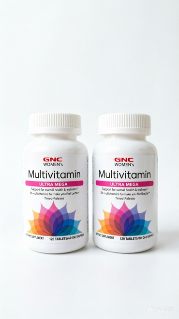 GNC 여성 울트라 메가 종합비타민 / GNC Women's Ultra Mega Multivitamin 120 Tablets Timed-Release, 2개, 120정