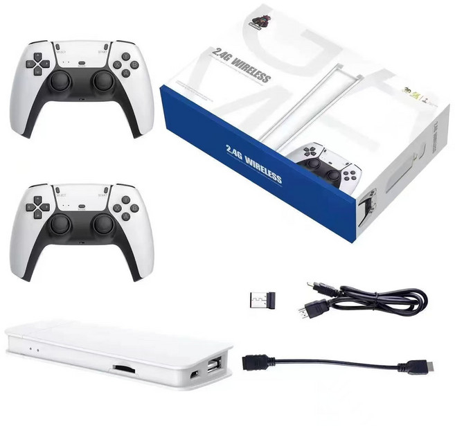 SorJar 레트로게임기 무선 오락실 미니게임기 HDMI 연결TV 20000종 고전게임 게임패드 가정용 고전 게임기 한국어 지원, M15-64G