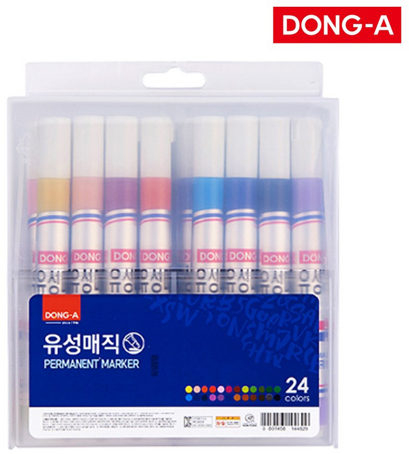 동아 유성매직 둥근촉 24색세트, 단품