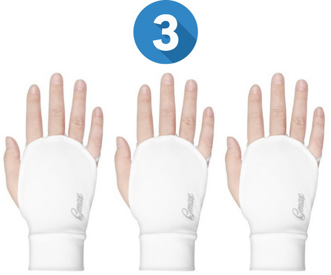 3장 지맥스 자외선 햇빛 UV 차단 여름 손등토시 남성 골프장갑, 3개