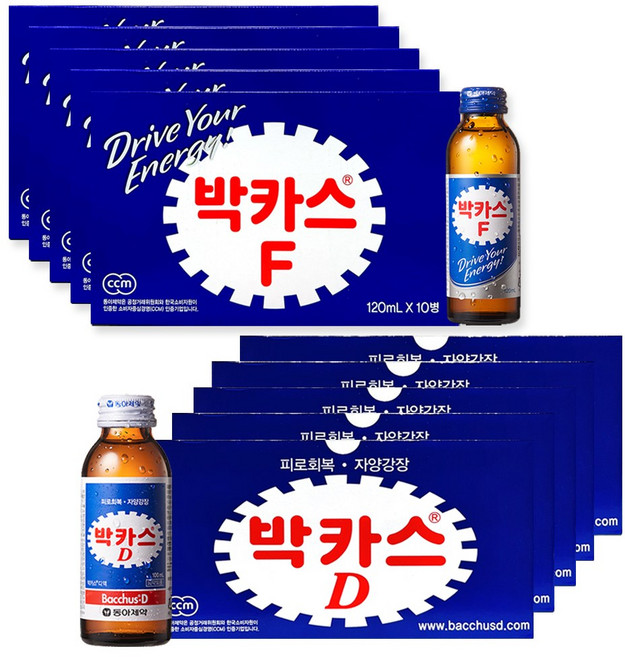 [오렌지팜] 박카스F 에프 액 120ml 50병 + 박카스D 100ml 50병, 1세트