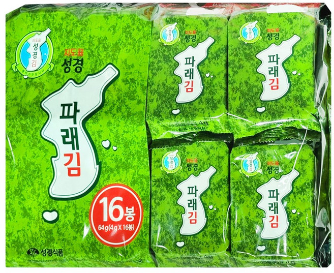 [현대프리마켓] 성경김 파래 식탁김, 2개, 64g
