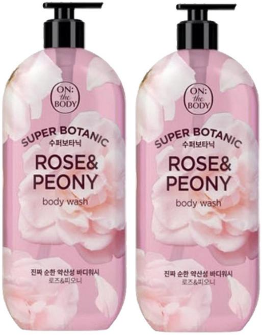 온더바디 수퍼보타닉 바디워시 로즈 앤 버베나향, 2개