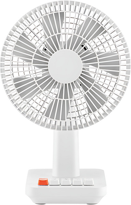 에코비 레트로 탁상용 충전식 무선 미니 선풍기 좌우회전 상하각도조절 4단타이머 4단풍량 분리형커버, 화이트
