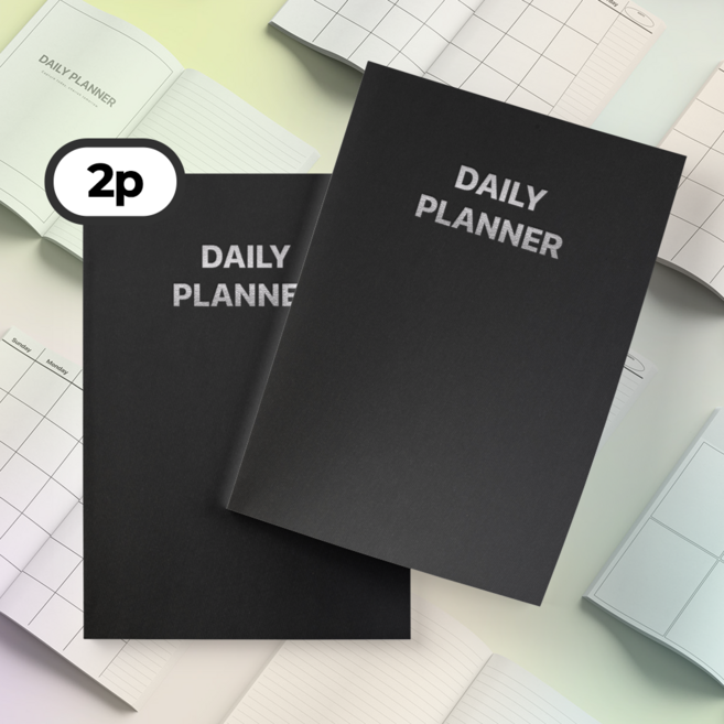 펜블 먼슬리 플래너 한달 주간 스케줄러 2P, 블랙