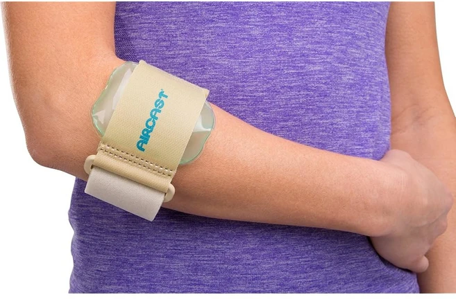 에어캐스트 공압 완장 테니스골프 엘보우 서포트 스트랩 블랙, 1개 - 쿠팡