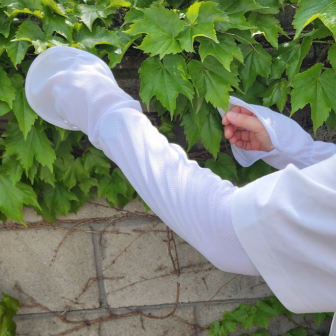 티모아리스 손바닥 오픈 손등 손가락 팔토시, 3개, 화이트+그레이+블랙