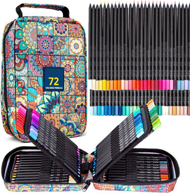 블랙우드 유성 72컬러120컬러 페브릭 옥스포드 유성 색연필, 1세트, 72색