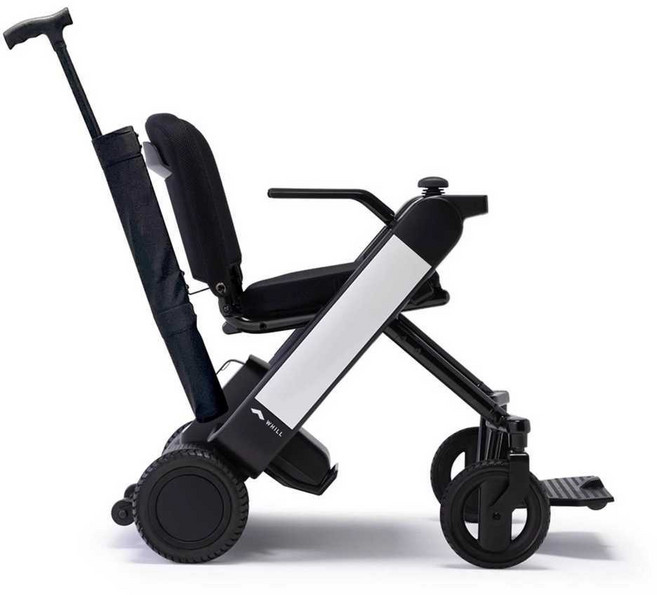 일본 고급 전동 휠체어 노인 접이식 여행 간편 조작 보행기, 1개, 3. 검정색