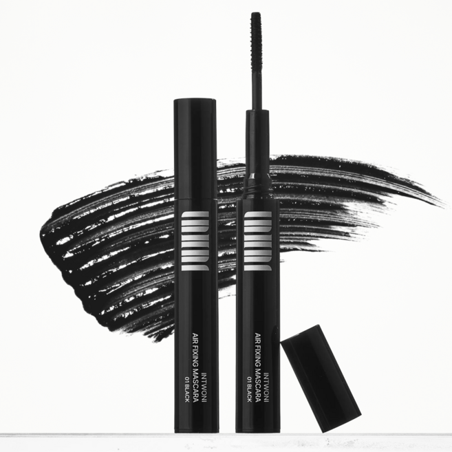 인투니 NEW 슬림 브러시 에어픽싱 마스카라, 블랙, 1개