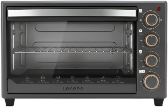 360도 입체조리 업킵 에어프라이기 오븐형 에어프라이어, 블랙