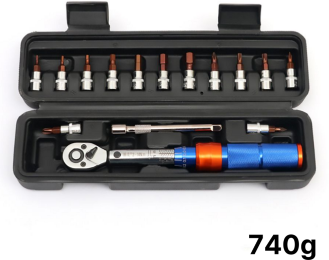 자전거토크렌치 15종 토크렌치 세트 휴대용 자전거공구 라쳇 수리 작업용 렌치 라이딩 공구 도구, 1개