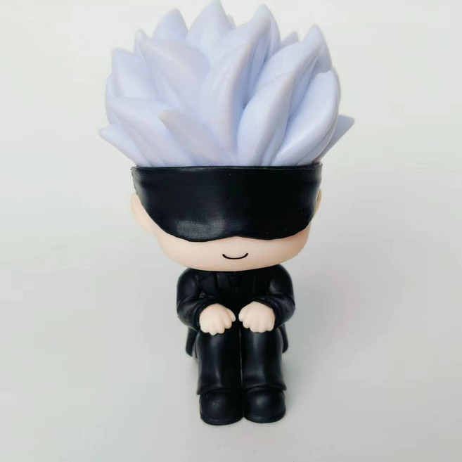 咒術回戰 Q版 手辦 坐姿模型, 1個, 閉眼五條悟