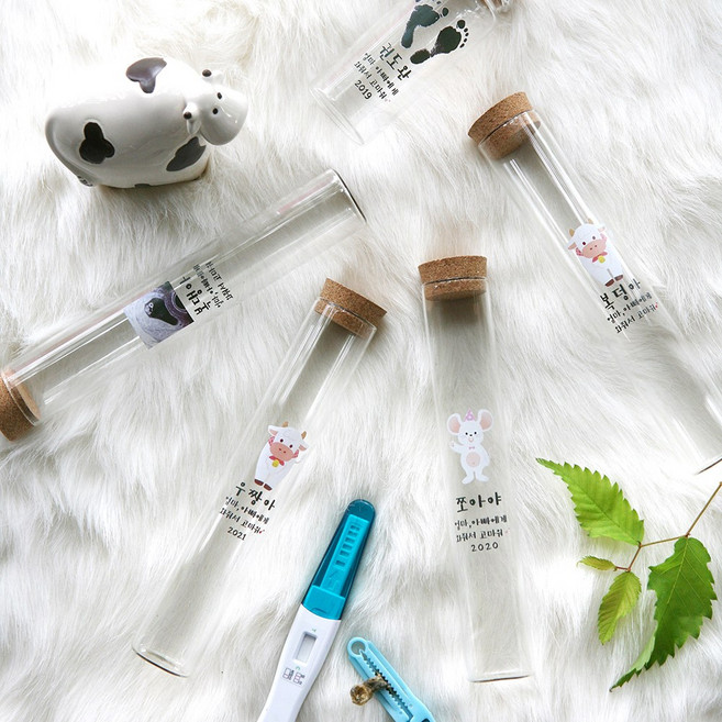 띠별 태명 인쇄 임신테스트기 임테기 보관 보관함 임밍아웃 선물 뱀띠 말띠, 없음