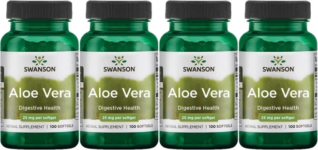 스완슨 알로에 베라 25mg, 4팩, 100정 - 쿠팡