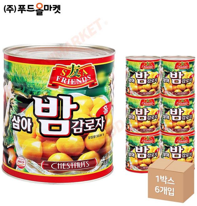 삼아 감로자 밤캔 홀, 2.95kg, 6개