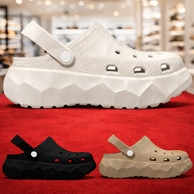 DRIP 슬리퍼 푹신한 쿠션 남성 여성 경량 논슬립 아쿠아슈즈 스텝 샌들 키높이 커플