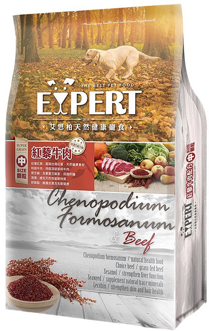 福壽實業 EXPERT 艾思柏 成犬專用配方飼料, 紅藜牛肉, 15kg, 1袋