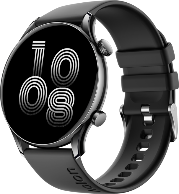 Aolon GTR3 스마트워치 1.43인치 아몰레드 고화질 블랙 블루투스, 4.77cm, 검정색