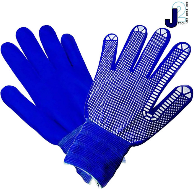 다인누리 PU코팅 PU도트장갑 팜코팅 작업용 안전장갑(수량별 추가증정), PU DOT장갑 파랑L(40켤레), 1개