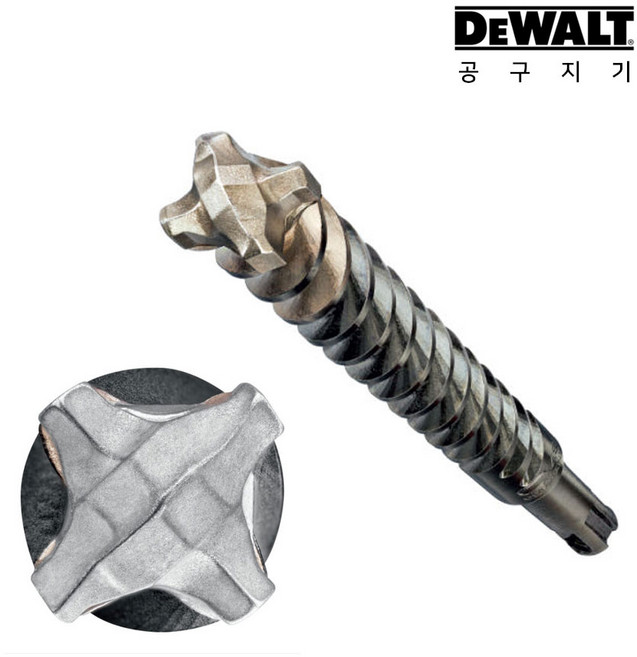 공구지기 디월트 SDS PLUS 로타리 햄머 해머 드릴비트 4날 콘크리트 기리, 10.DT8916_6.5X160X100mm, 1개