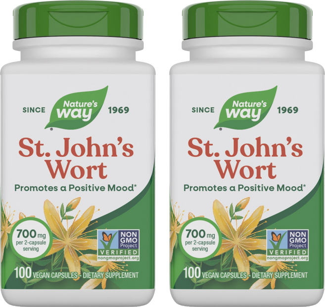 Nature's Way 세인트 존스 워트 허브 캡슐, 100정, 2개