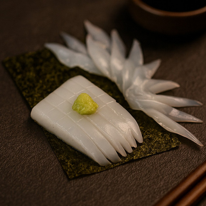 맛투데이 냉동 무늬 오징어회, 100g, 1개