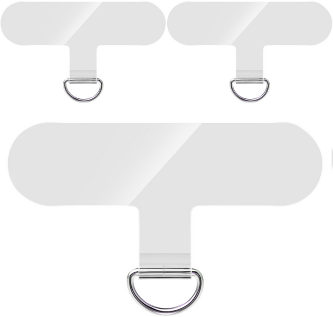 핸드폰 스트랩 연결 고리 3p 스마트폰 태그 홀더 분실방지 스트랩홀더, 3개, 투명