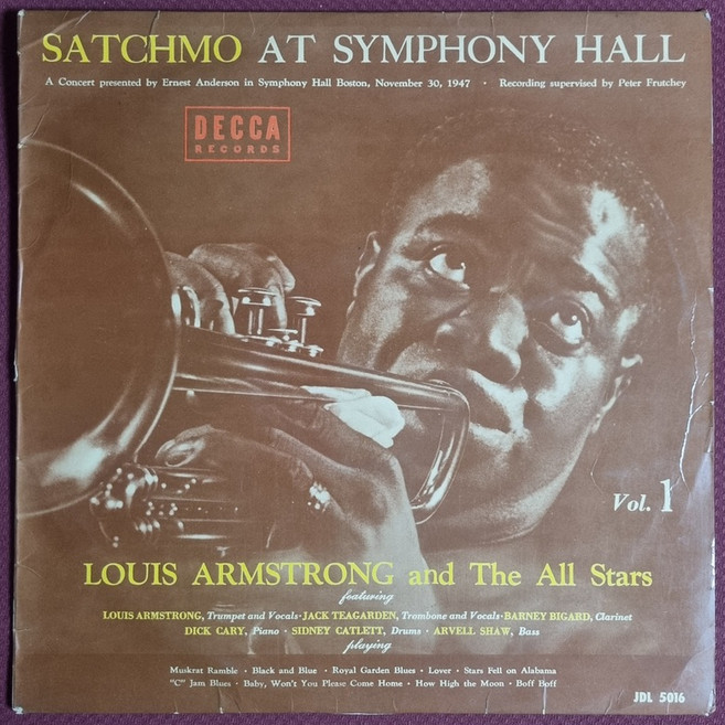 [중고 LP] LOUIS ARMSTRONG/루이 암스트/ALL STARS VOL.1 (MUSKRAT RAMBLE/"C" JAM BLUES) 자켓EX+/음반VG 1947년연주/수입반, 1LP