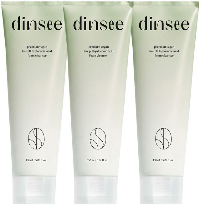 [딘시] 프리미엄 비건 약산성 히알루론산 폼클렌저 150ml, 3개
