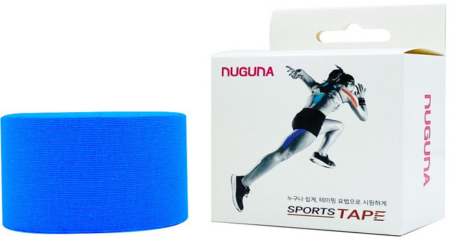누구나 키네시올로지 스포츠테이핑 테이프 5cmX5M (대한의료기 출고) 스포츠테이프, 블루