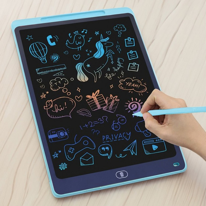 레인보우 컬러 LCD 드로잉패드 20인치 425x290mm 초대형 전자그림보드, 블랙