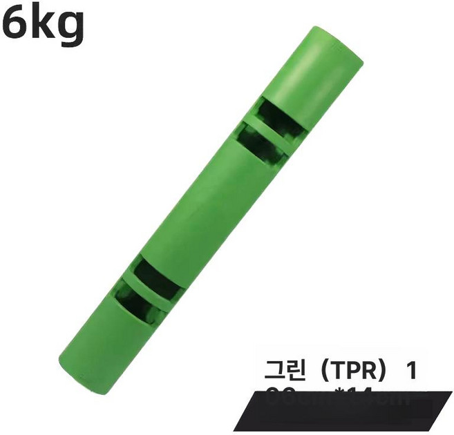 바이퍼 VIPR 무게 헬스도구 근력 원기둥 기구 원통, 1개, 프루트그린 6kg 기본 106cm