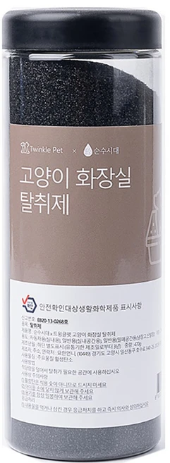 순수시대 고양이 모래냄새제거 야자활성탄, 1개, 470g - 쿠팡