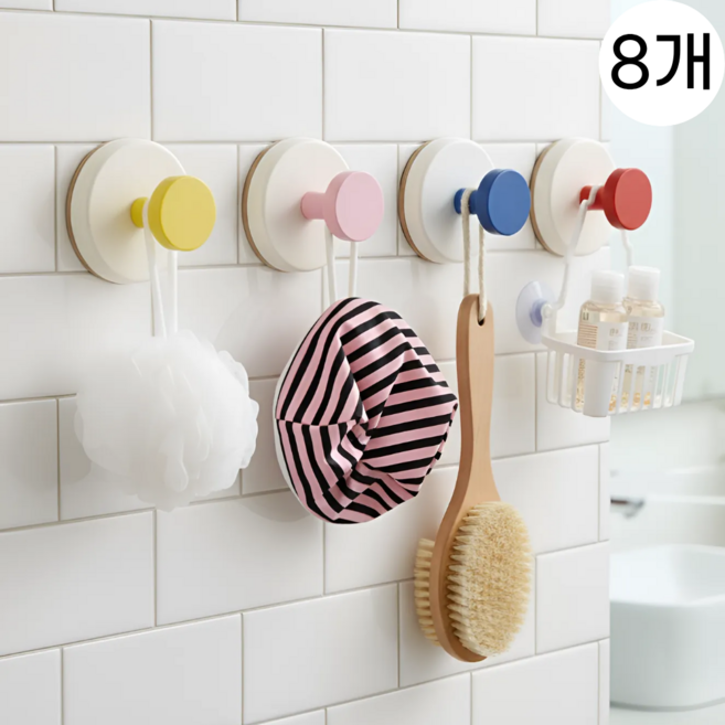 YHL 강력 부착식 무타공 후크 걸이, 1세트, 혼합