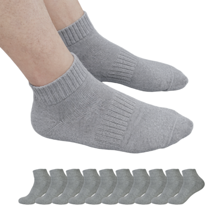 청춘양말 큰 발에도 편안한 빅사이즈 남자 단목 양말 10켤레 스포츠