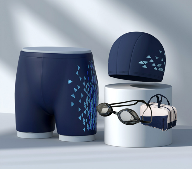 엔더 남자 실내수영복 세트 남성 수영장 수영복 수영 3부 사각