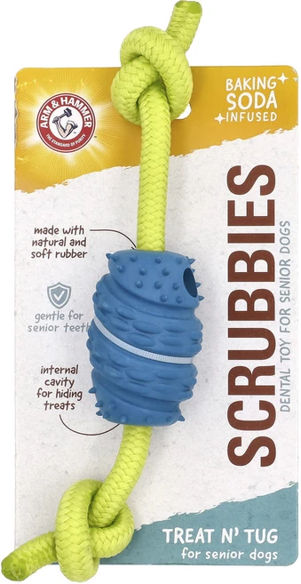 Arm & Hammer 수세미 노령견용 치과용 장난감 장난감 1개, ArmHammer수세미노령견용치과용장난감장난감1개 - 쿠팡