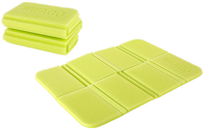 와고 1인용 돗자리 휴대용 초경량 접이식 피크닉 포켓 매트, 그린