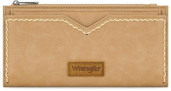 Montana West Wrangler 여성용 지갑 바이폴드 RFID 차단 지갑 여성용 클러치 Crdeit 카드 홀더 지퍼 동전 포켓 포함 카키 라지 410239